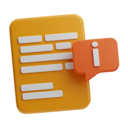 Document d'information  3D Icon