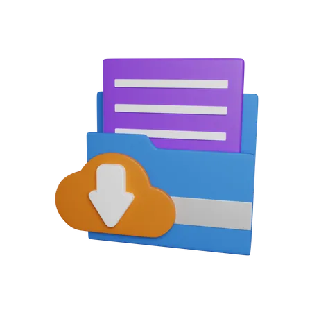 Document Download 3 D Icon 3D Icon
