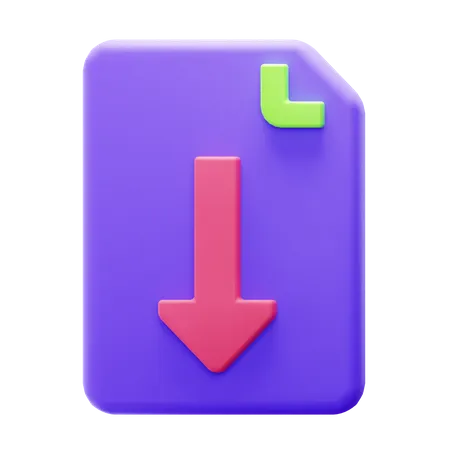 Document Download  3D Icon