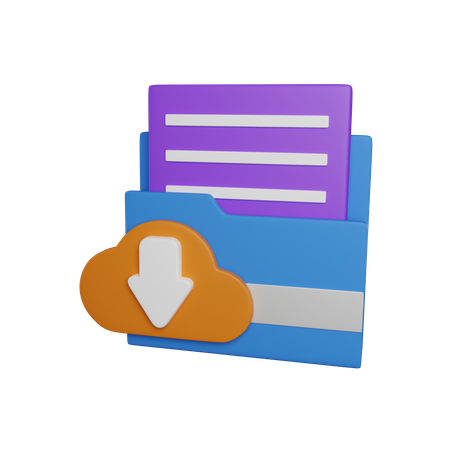 Document Download  3D Icon