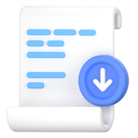 Document download  3D Icon