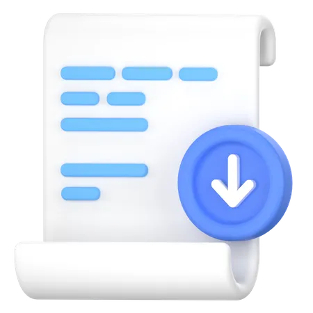 Document download  3D Icon