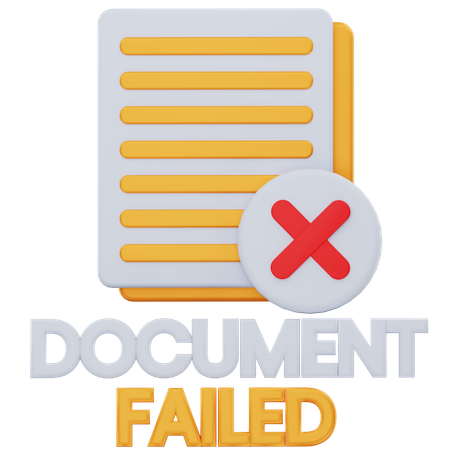 Document échoué  3D Icon