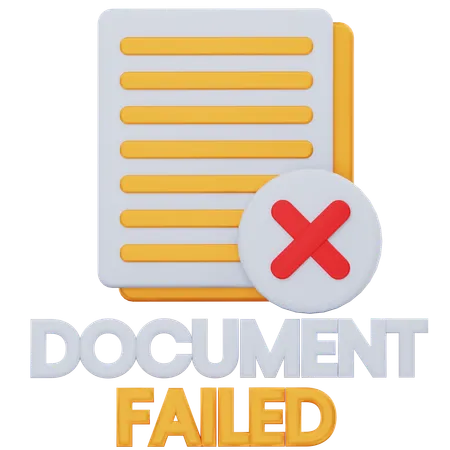 Document échoué  3D Icon