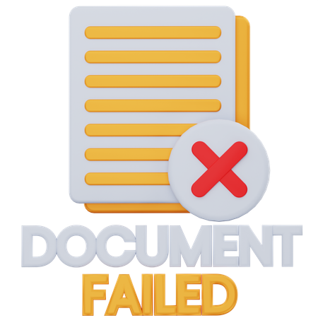 Document échoué  3D Icon