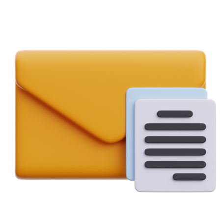 E-mail de document  3D Icon