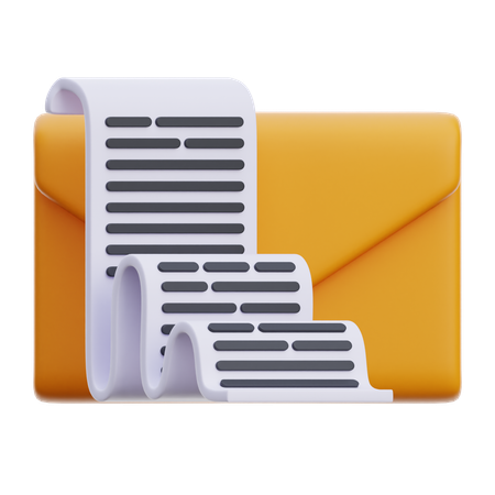 E-mail de document  3D Icon