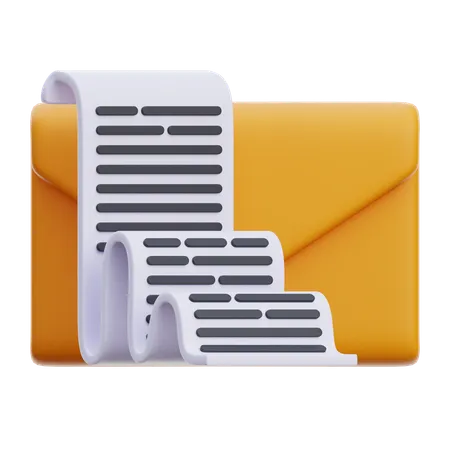 E-mail de document  3D Icon