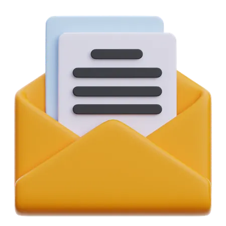 E-mail de document  3D Icon