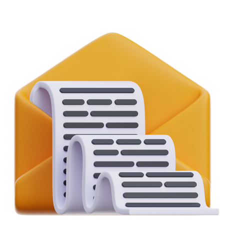 E-mail de document  3D Icon