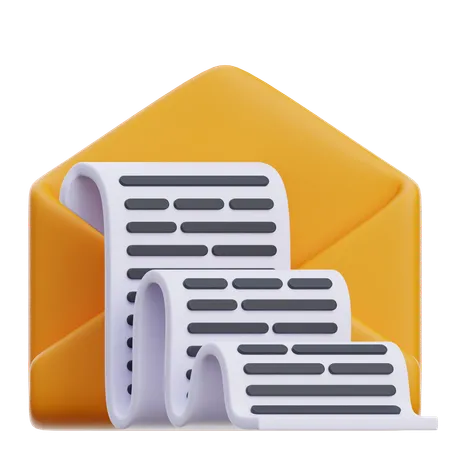 Document Email  3D Icon