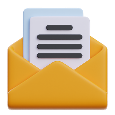 Document Email  3D Icon