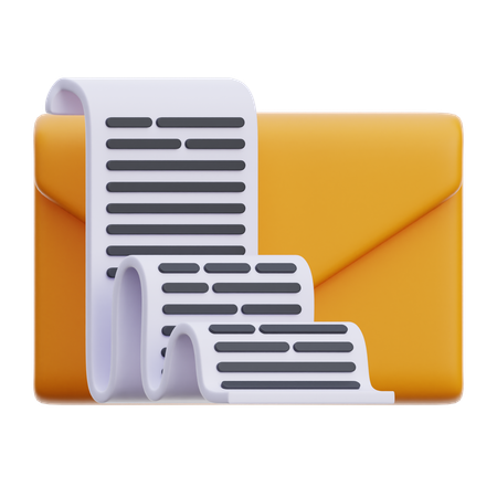 Document Email  3D Icon