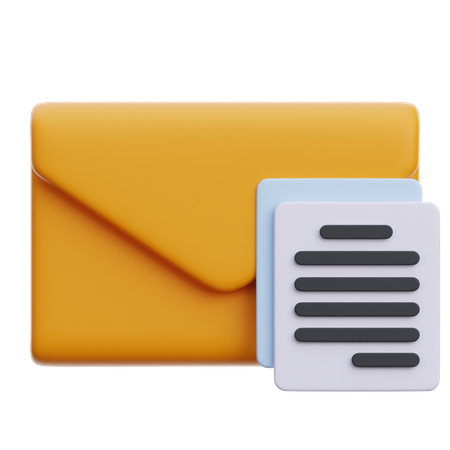 Document Email  3D Icon