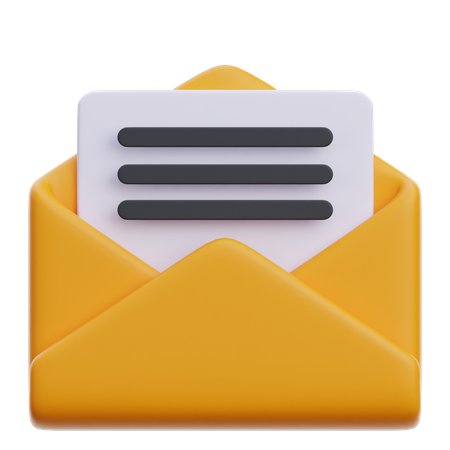 Document Email  3D Icon