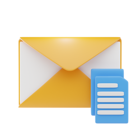 Document Email  3D Icon