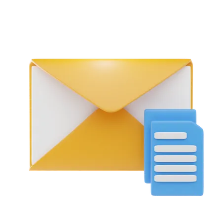 Document Email  3D Icon