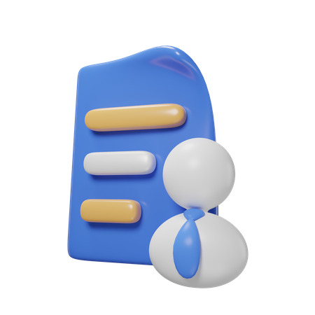 Document Employee  3D Icon