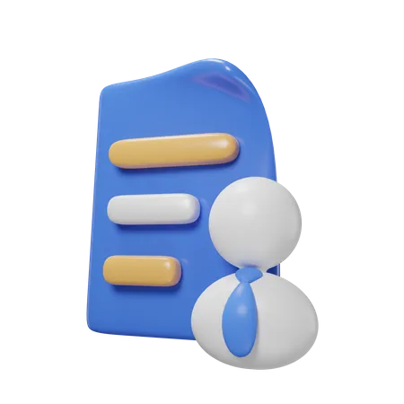 Document Employee  3D Icon