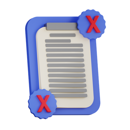 Mauvais document  3D Icon