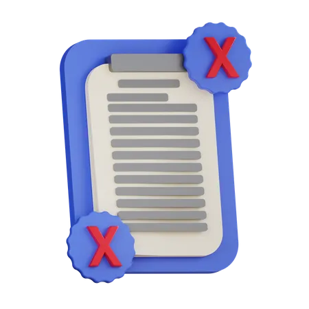 Mauvais document  3D Icon