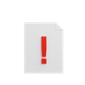 file error 3d logo