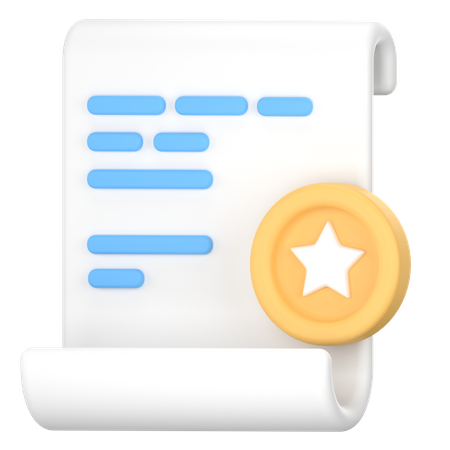 Document favori  3D Icon