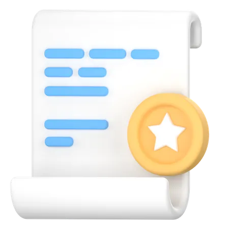 Document favori  3D Icon