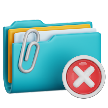 Document Failed  3D Icon