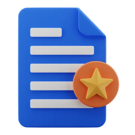 Document favori  3D Icon