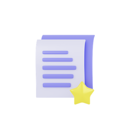 Document préféré  3D Icon