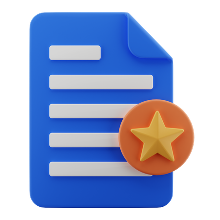 Document favorite  3D Icon