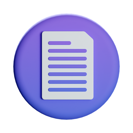 Document File  3D Icon