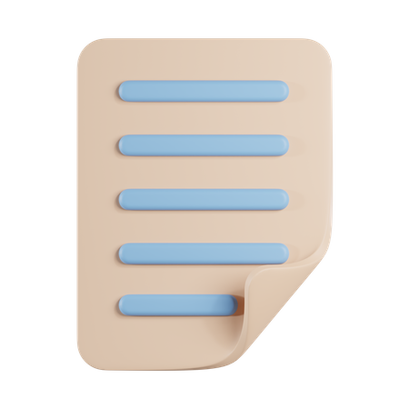 Document File  3D Icon