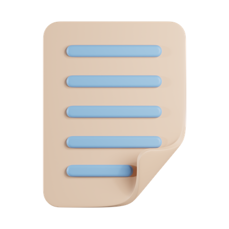 Document File 3D Icon