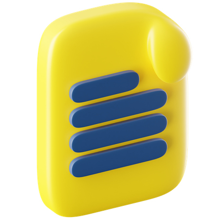 Document File  3D Icon