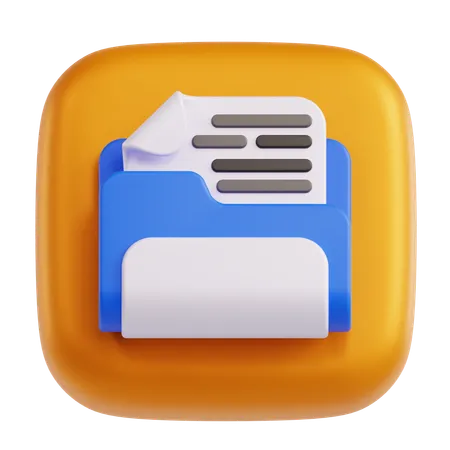 Document Files  3D Icon