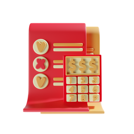 Document financier  3D Icon