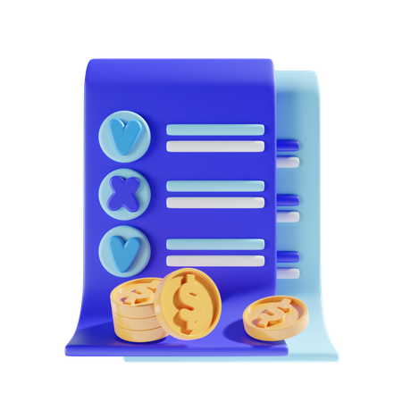 Document financier  3D Icon