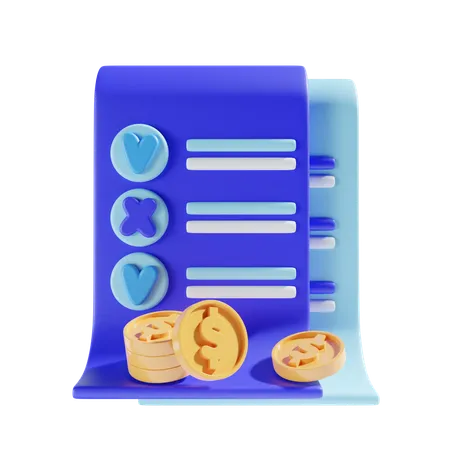 Document financier  3D Icon