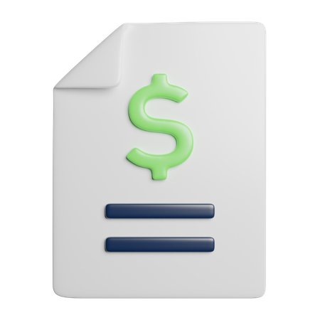 Document financier  3D Icon