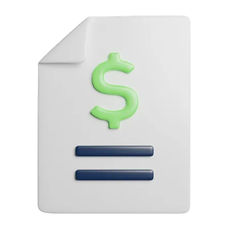 Document financier  3D Icon