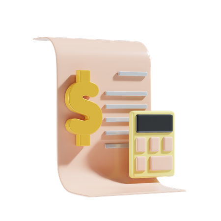 Document financier  3D Icon