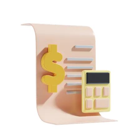 Document financier  3D Icon