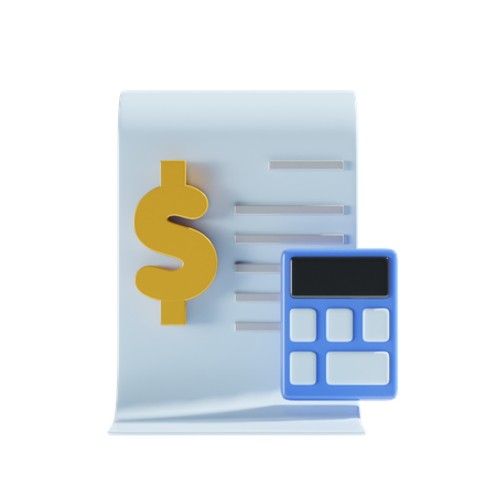 Document financier  3D Icon