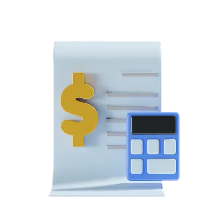 Document financier  3D Icon