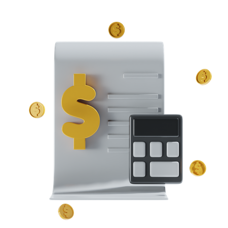 Document financier  3D Icon