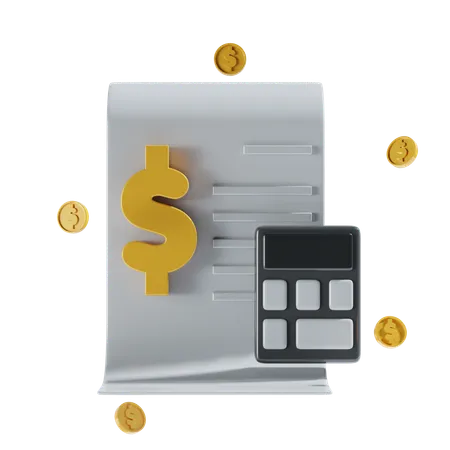 Document financier  3D Icon