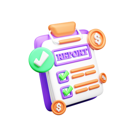 Document financier  3D Icon