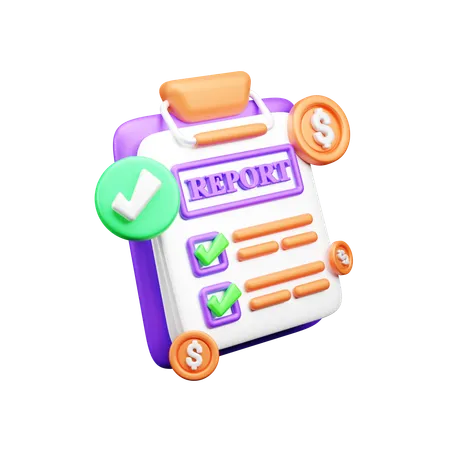 Document financier  3D Icon